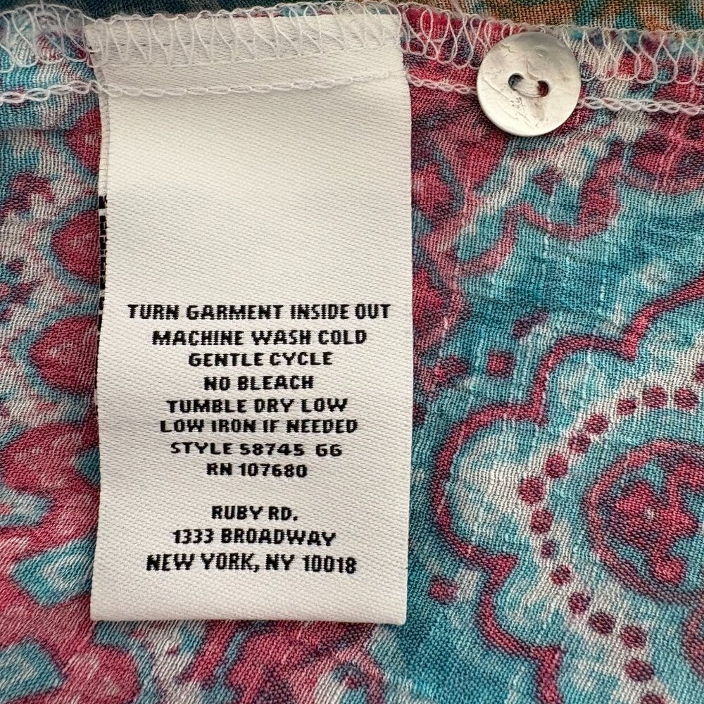 Pastel Patchwork Design Top PL Ruby Rd petite - Picture 5 of 5